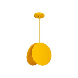 Pendente Dueluci 832 LUA Alumínio Chapa Redondo Design Pendurado Ø28 x P15 - 1 x E27 Led