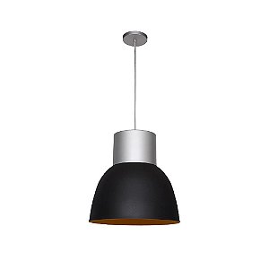 Pendente Dueluci 872 IND Alumínio Industral Redondo Vertical Pendurado Ø40 x A40cm - 1 x E27 Led