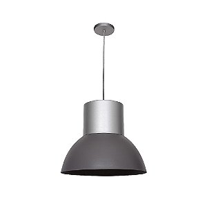 Pendente Dueluci 873 IND Alumínio Industral Redondo Vertical Pendurado Ø40 x A33cm - 1 x E27 Led