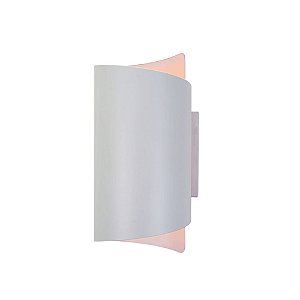 Arandela Calandra Tubular Branca Alumínio Pintado Bivolt 13x30cm G9 Halopin Munclair 2336 Corredores e Quartos