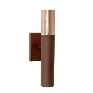 Arandela Rudá Tubular Alumínio Pintado e Polido Bivolt 7x28 GU10 LED Munclair 2350 Corredores e Quartos