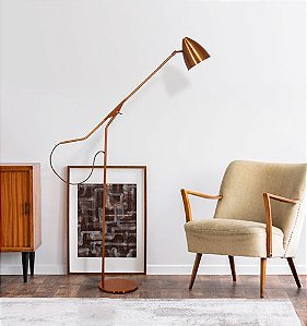 Coluna Luminaria Chao Munclair 9599 AsaErlon Tessari Articulada Cupula Metal A 178 x 83cm 1E27 BULBO LED