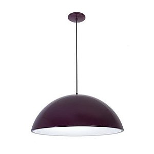 Pendente Mix Metal 1/2 Esfera Café Fosco Alumínio Bivolt Ø45cm E-27 Eletrônica Munclair 4599 Cozinhas e Salas