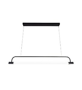 Pendente Opus Haste Estática Alumínio Bivolt 1,25m Tubular 32w Munclair 4619 Cozinhas e Salas