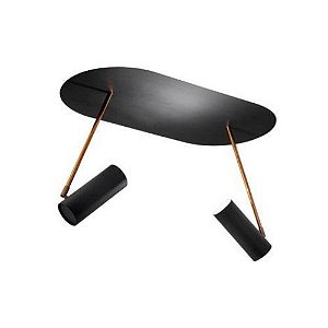 Plafon Disco Erlon Tessari Moderno 76 X 38CM 2HASTES 39CM CADA 2 x E27 2x PAR20 LED