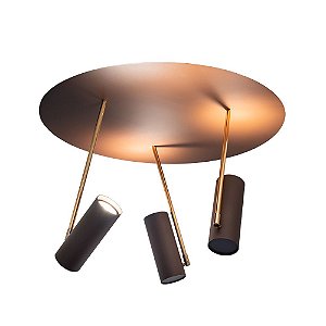 Plafon Disco Erlon Tessari Moderno 70 X 45CM 3 HASTES 39CM CADA 3 x E27 3x PAR20 LED