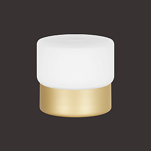 Abajur Dueluci Clarinha 1070L Vidro Branco Fosco Ø10cm x A9,5cm Soquete G9 LED 5,6W Linha Premium Contemporânea