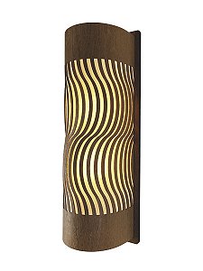 Arandela Ondas Longa Classic Lar Madeira 40cm 2x E27 – Ref. 1089