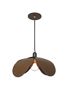 Pendente Trevo Classic Lar Madeira 44cm E27 – Ref. 1090