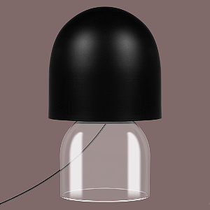 Abajur Dueluci Vistoso 464P Alumínio Vidro Cristal Ø24cm x A39cm 2x Soquetes G9 LED 7W Linha Design Moderno