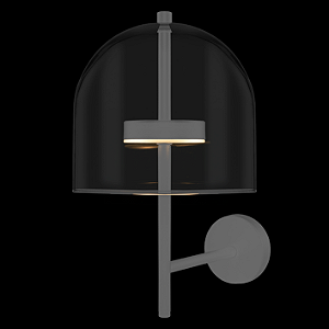 Arandela Dueluci Cristallo 441 Alumínio Vidro Cristal e Fosco C18cm x P25cm x A32cm LED 4W 3000K 300Lm Bivolt Linha Design Moderno