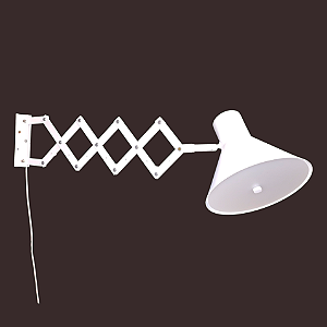 Arandela Dueluci Pix Pantográfico 864G Alumínio e Acrílico Ø17cm x A16cm Braço Articulado 35–70cm LED 2x G9 5W Linha Design Contemporâneo