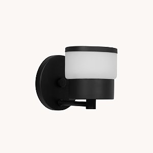 Arandela Externa CHEESE T 4420 em Alumínio com Vidro Branco – Estrutura C10,5 x P15 x A12,5 cm – 1 x G9 LED – Dueluci Iluminação