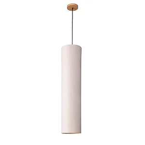 Pendente Madelustre Esbelto Grande Ø20x90cm Linho E27 Castanho 3337-