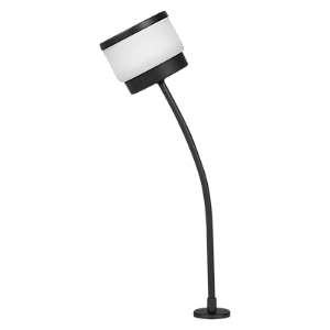 Espeto Externo CHEESE CURV T 4044 com Cúpula Tampa G9 5W – Estrutura C15 x P10 x A40 cm com Haste de 28 cm para Aterramento – Dueluci Iluminação