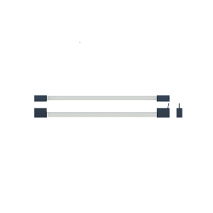 Luminária Dueluci Slim 2070Q Alumínio 2 Ponteiras C7 x P3,2 x A3,2 Fluorescente T8 LED 60cm ou 120cm Linha Técnica Contemporânea