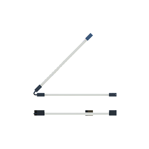 Luminária SLIM 2076Q Dupla em Alumínio com Centro 45° V para 2 Tubos LED T8 de 60 cm ou 120 cm – Dueluci Iluminação