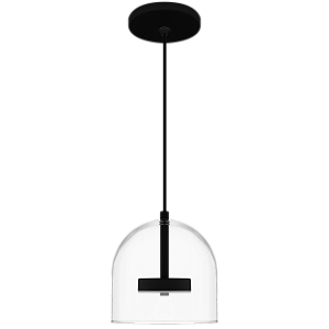 Pendente Dueluci Cristallo 440 P Alumínio Vidro Cristal e Fosco Ø18cm x A17,5cm LED 12W 3000K 680Lm Bivolt Linha Design Moderno