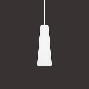 Pendente Dueluci Di Vetro 510 Cúpula Vidro Branco Ø4,5cm x Ø8,5cm x A24cm LED 1x E27 Linha Design Contemporâneo