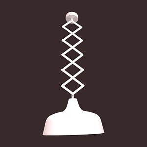 Pendente Dueluci Jade Pantográfico 862 Alumínio Ø38cm x A22cm Altura Ajustável 45–110cm 1x E27 LED Linha Design Industrial