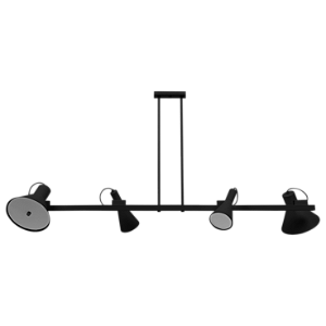 Pendente Dueluci Mobile Misto 399M Alumínio Acrílico 4 Cúpulas Diferenciadas Ø9,5cm e Ø5,3cm Haste 70cm Soquetes E27 e G9 Linha Design Moderno