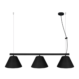 Pendente Dueluci Refly 474-3E Alumínio C94cm x P22cm x A16cm Cúpulas Ø10cm x Ø22cm x A12cm LED 3x E27 Bolinha Linha Design Moderno