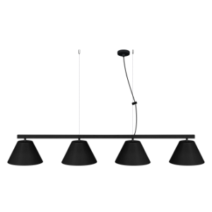 Pendente Dueluci Refly 474-4G Alumínio Acrílico C130cm x P22cm x A16cm Cúpulas Ø10cm x Ø22cm x A12cm LED 8x G9 5W Linha Design Moderno