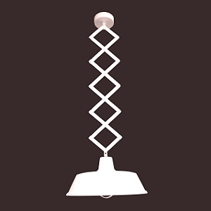 Pendente Dueluci Retro Pantográfico 863 Alumínio Ø36cm x A17cm Altura Ajustável 45–110cm 1x E27 LED Linha Design Industrial Retrô