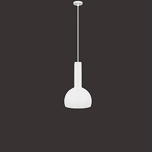 Pendente Dueluci Tune 519 Cúpula Vidro Branco Fosco Ø3,4cm x Ø11,5cm x A18,5cm LED 1x G9 7W Linha Design Contemporâneo