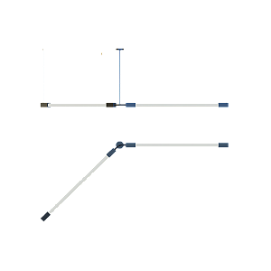 Pendente SLIM 2082Q Duplo em Alumínio com Centro 90° ∟ e Ponteira Quadrada para 2 Tubos LED T8 de 60 cm ou 120 cm – Dueluci Iluminação