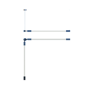 Pendente SLIM 2082Q Duplo em Alumínio com Centro 90° ∟ e Ponteira Quadrada para 2 Tubos LED T8 de 60 cm ou 120 cm – Dueluci Iluminação
