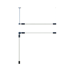Pendente SLIM 2083R Quádruplo em Alumínio com Cantos 90° ∟ e Ponteira Redonda para 4 Tubos LED T8 de 60 cm ou 120 cm – Dueluci Iluminação