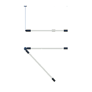Pendente SLIM 2084R Duplo em Alumínio com Centro 45° V e Ponteira Redonda para 2 Tubos LED T8 de 60 cm ou 120 cm – Dueluci Iluminação