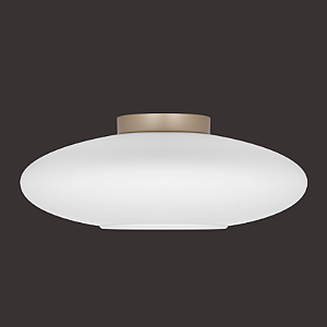 Plafon Dueluci Nave 405-G Alumínio Vidro Branco Fosco Ø50cm x A18cm LED 15W 3000K 2200Lm Bivolt Linha Design Moderno