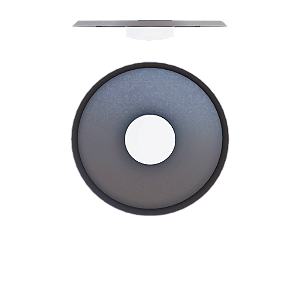 Plafon PLAN-I 3024 Ø65 x A8 cm com Aba Aberta e Vidro Ø21 cm LED 7W 3000K 1200 Lúmens Bivolt – Dueluci Iluminação