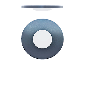 Plafon PLAN-II 3140 Ø60 x A9 cm com Aba Reta e Vidro Ø27 cm LED 15W 3000K 2100 Lúmens Bivolt – Dueluci Iluminação