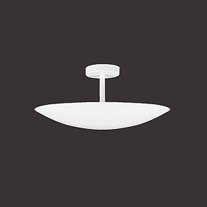 Plafon SOFITY 2440/30 Curvado Ø30 x A12 cm com Luz Indireta para 4 Lâmpadas G9 LED – Dueluci Iluminação