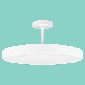 Plafon SOFITY 2441/27L Reto Ø27 x A14 cm com Luz Indireta e LED Integrado 7W 3000K Bivolt – Dueluci Iluminação