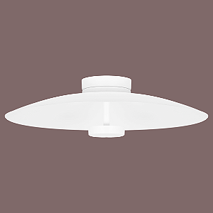 Plafon STAR 2396 Ø47 x A14 cm em Alumínio com Luz Indireta e Placa LED 15W 3000K Bivolt – Dueluci Iluminação
