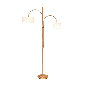 Coluna Luminária de Piso Versos Munclair – Expedito Bezerra 2 Cúpulas Tecido 30×100×183 cm 9600