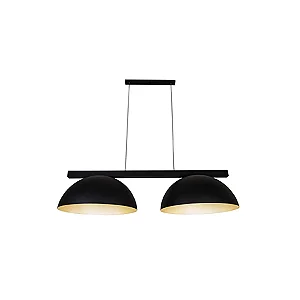 Pendente Clássicos 2 Cúpulas Munclair Iluminação – Ø45x20cm, Altura Regulável até 200cm 4631-2