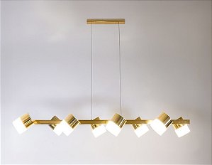 Pendente Dama Linear Articulado Munclair – 26×100×10 cm (8× G9, Regulável 200cm) 4690-8