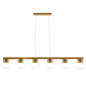 Pendente Dama Linear Munclair – Studio Design 8×100×12,5 cm (6× G9, Regulável 200cm) 4689-6