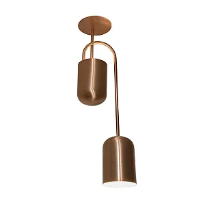 Pendente Ytu Munclair – Erlon Tessari com 2 Cúpulas 12,3x17,5 cm (Altura 70,5 cm) 4667