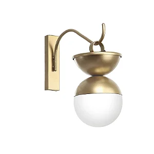 Arandela Old Artisan AR-5532 Recarregável – 1 LED 0,5W 3000K – 80 lm – Globo Ø100 mm – P260 × L105 × A220 mm