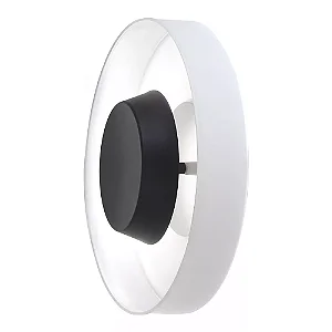 Arandela Interna Old Artisan AR-5796 em Alumínio – LED Integrado 9 W – Ø320 × A90 mm – Acabamento Pintado com Vidro Âmbar/Clear