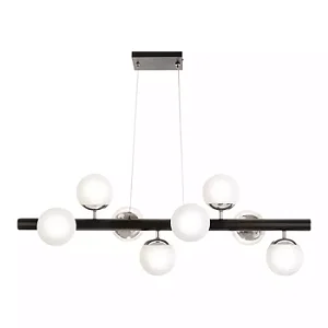 Pendente Old Artisan PD-5208/8 – 8 G9 – Globo Ø120 mm – C1200 × L350 × A350 mm – Acabamento