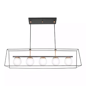 Pendente Old Artisan PD-5287/B – 5 E27 – C960 × L250 × A230 mm – Acabamento