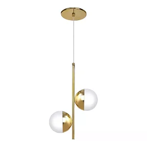 Pendente Old Artisan PD-5445 – 2 G9 – Globo Ø120 mm – L220 × P100 × A310 mm – Acabamento