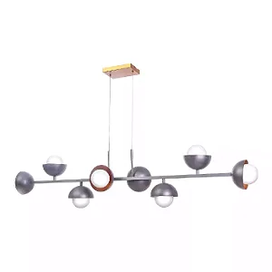 Pendente Old Artisan PD-5521 – 8 G9 – Globo Ø100 mm – C1440 × L140 × A300 mm – Acabamento